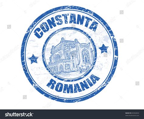 Grunge Rubber Stamp With Constanta Casino And The Word Constanta ...