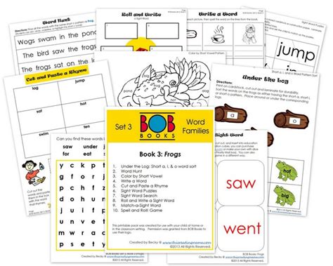 Free Set Bob Books Printables This Reading Mama