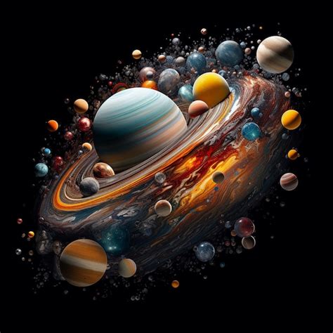 Premium AI Image | Celestial Choreography Flawlessly Aligned Planets ...