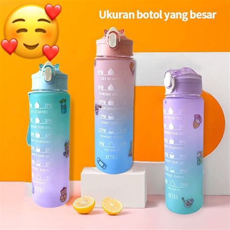 Jual Terbaru Botol Viral Liter Free Sedotan Bear Free Stiker Botol