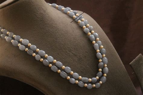 Onyx Beads Mala With Sarvoski Pearl Moksha Accessories