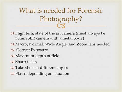 PPT - Forensic Photography: PowerPoint Presentation, free download - ID:1554596