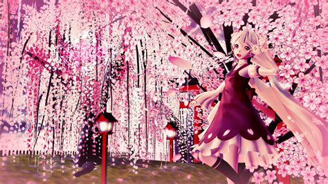 Cherry Blossom Miku Desktop Wallpaper Blangsak Wall