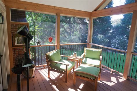 Second Story Screened Porch And Deck Solid Construction