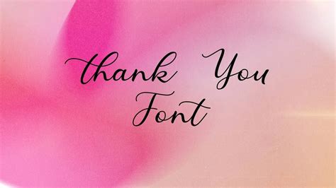 Thank You Font Free Download