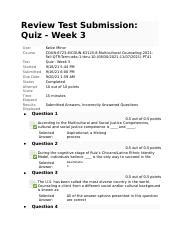 Multicultural Wk Quiz Docx Review Test Submission Quiz Week