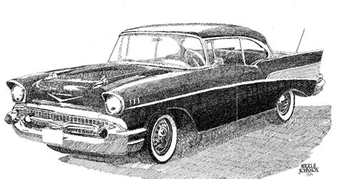 How To Draw A 57 Chevy Bel Air Nesecale Thiptin