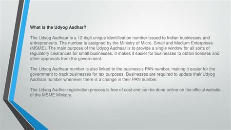 Ppt Migrating Udyog Aadhar To Udyam Registration Powerpoint