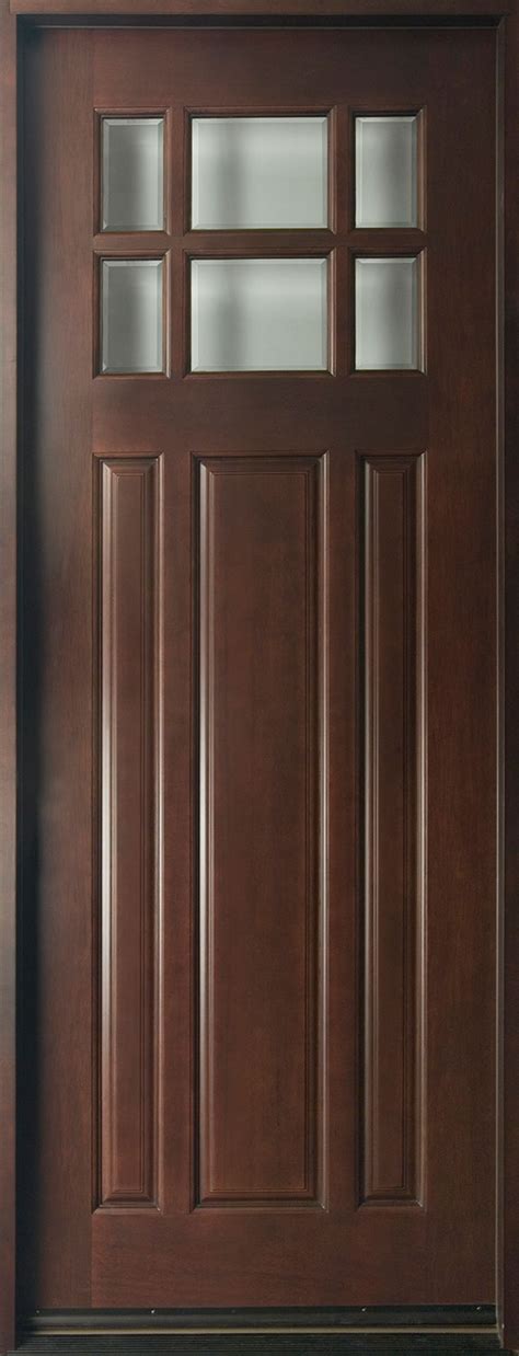 Front Door - Custom - Single - Solid Wood with Dark Mahogany Finish ...