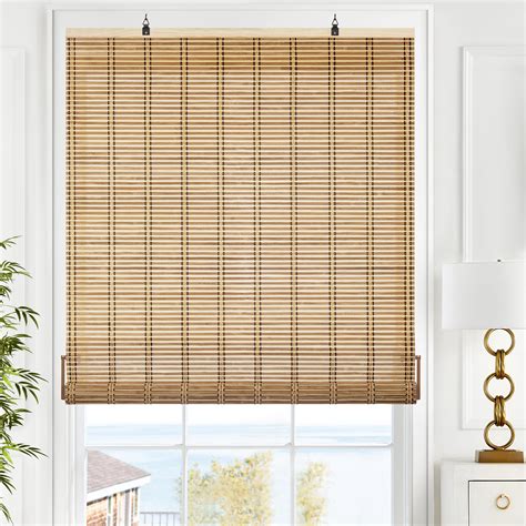 Lazblinds Cordless Bamboo Blinds Bamboo Roll Up Shades For Windows