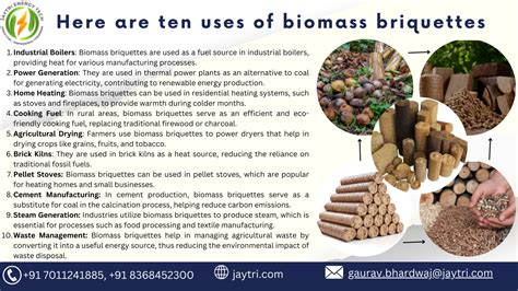 Biomass Briquettes uses - JayTri Energy Tech.