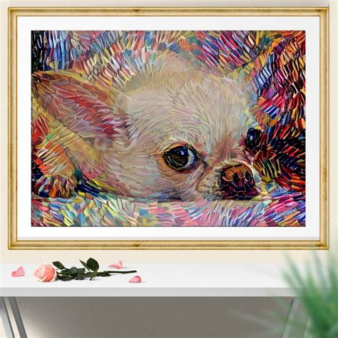 Chihuahua Art Chihuahua Gift Colorful Dog Art Dog Print - Etsy