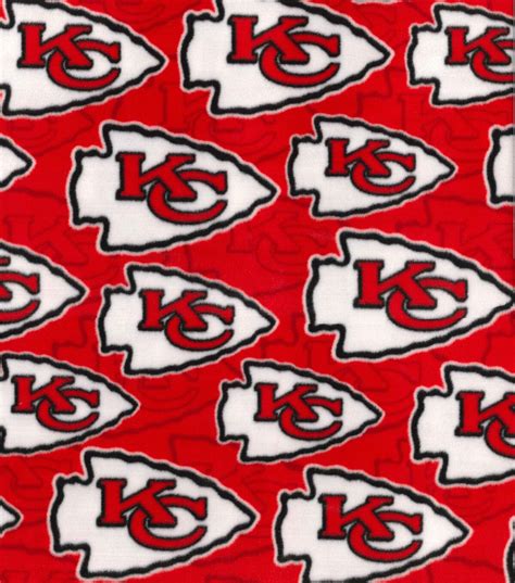 Kansas City Chiefs Nfl Logo Fleece Fabric Joann