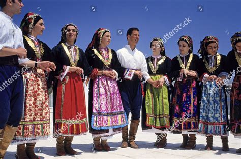 Traditional Greek Dancer Their Costumes Village Editorial Stock Photo ...