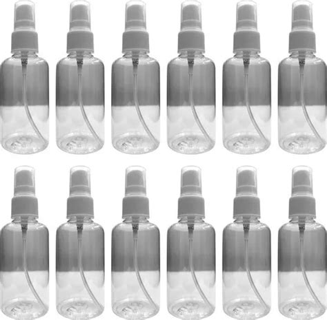 Kit 12 Frasco Vazio 100ml Spray Borrifador Agua Transparente MercadoLivre