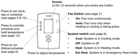 Honeywell Pro Th2000 Series Programmable Thermostats Instruction Manual