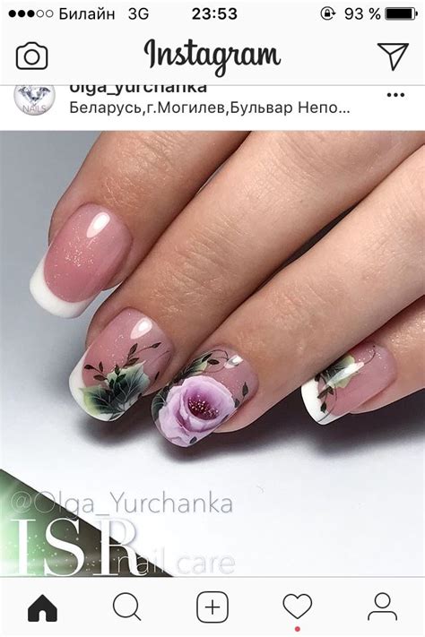 Pin by Станислава on маникюр Floral nail art Nail art Nail designs