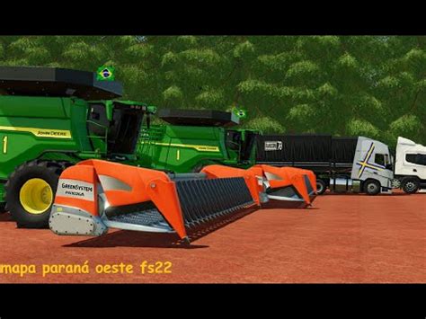 INICIO DA COLHEITA DO MILHO NO PARANÁ MAPA PARANÁ OESTE FS22 FARMING