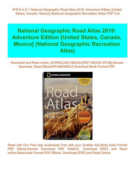 Read National Geographic Road Atlas 2019 Adventure Edition