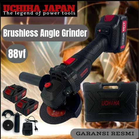 Jual Mesin Gerinda Baterai Cordless Angle Grinder Gergaji UCHIHA Japan