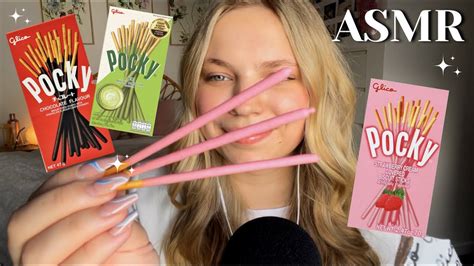 ASMR Trying POCKY Sticks YouTube