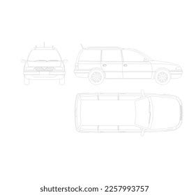 Black White Sketch Car Stock Vector (Royalty Free) 2257993757 | Shutterstock