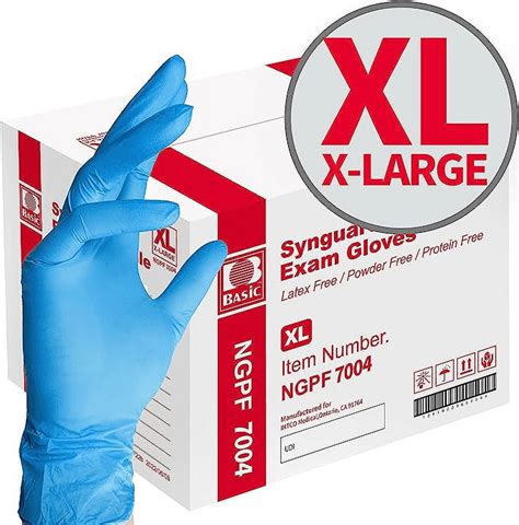 BASIC Medical 1000PCS XL Disposable Nitrile Exam Gloves, Powder Latex ...