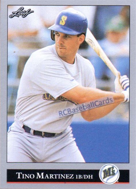 Tino Martinez Mariners Leaf Baseball Trading Cards