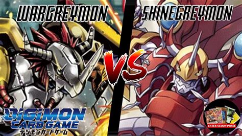 Wargreymon Vs Shinegreymon Digimon Tcg Gameplay Bt Youtube