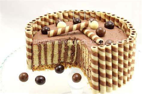 Wafer Cake Mit Schokoladensahne Schokoladentorte Mit Waffeln