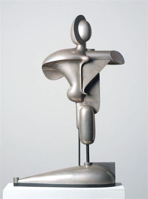 Oskar Schlemmer Abstract Figure 1921 23 61 Nickel Plated Bronze Via