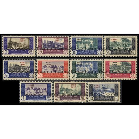 SELLOS CABO JUBY 1948 COMERCIO SELLOS DE MARRUECOS HABILITADOS 11