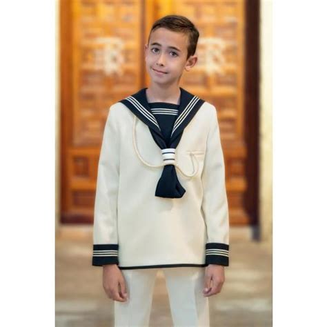 Traje de comunión 2024 niño marinero ESLORA basico crudo