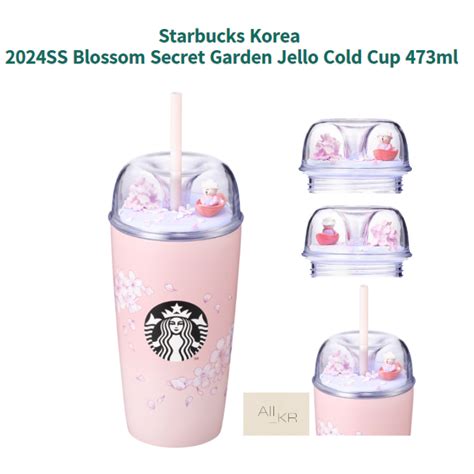 Starbucks Korea Ss Blossom Secret Garden Jello Cold Cup Ml