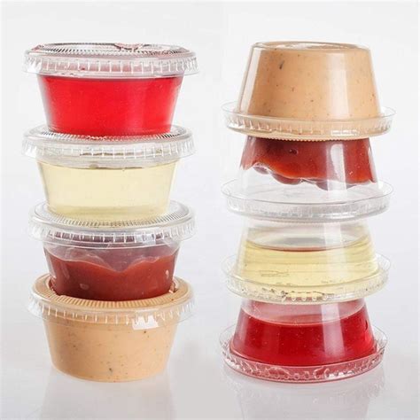 Kitchen Disposable Plastic Sauce Cup Pot Chutney Container Storage Box Case China Plastic