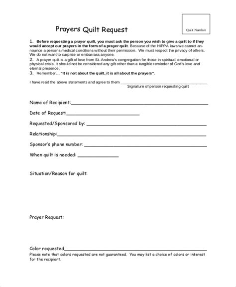 FREE 14+ Prayer Request Form Samples, PDF, MS Word, Google Docs