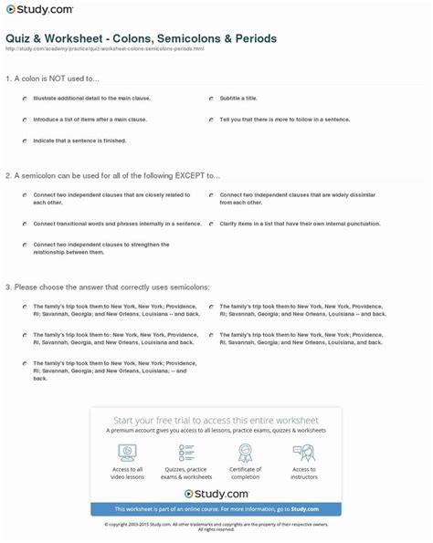 Semicolons And Colons Worksheet Fresh Semicolons And Colons Worksheet