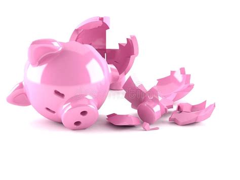 Broken Piggy bank stock illustration. Illustration of background ...