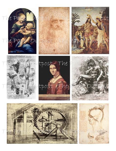 LEONARDO Da VINCI Printable Digital Download Printable Image - Etsy