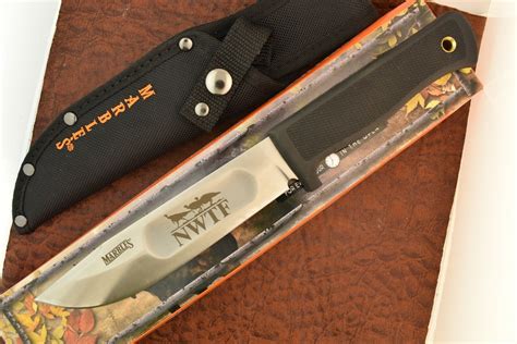 MARBLES NWTF JUMBO RUBBER FIXED BLADE HUNTING SKINNING KNIFE BLOOD