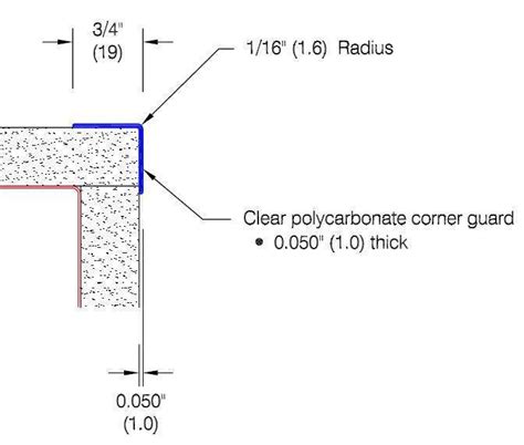 Clear Corner Guards Wings Clear Polycarbonate Wallguard