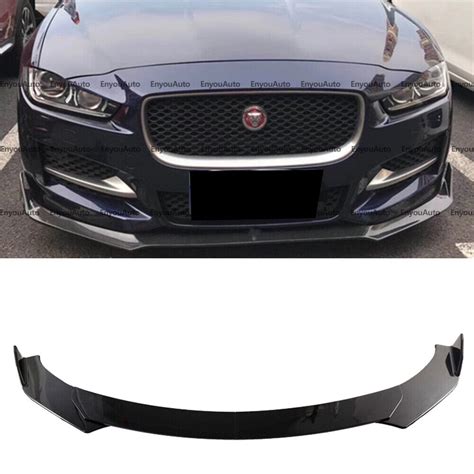 For Jaguar Xe Xf Xj Universal Front Bumper Lip Spoiler Splitter Gloss