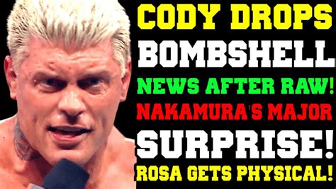 Wwe News Cody Rhodes Drops Big News After Wwe Raw Brock Lesnar Wwe