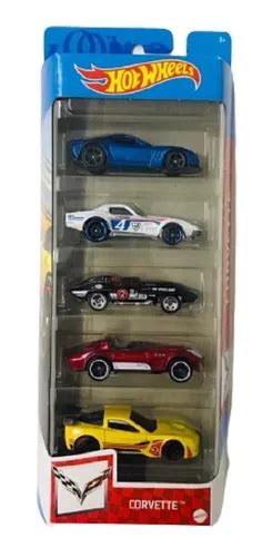 Hot Wheels Pacote 5 Carros Corvette Gtn35 Mattel Parcelamento Sem Juros