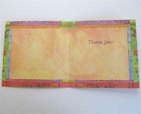 Leanin Tree Thank You Greeting Card Flowers Multi Color Qubes Series Q