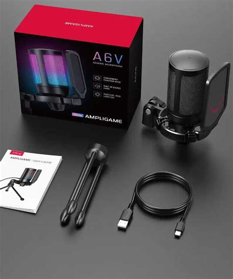 Розпродаж! Новий Мікрофон Fifine A6V AMPLIGAME з RGB. Білий/чорний: 1 ...