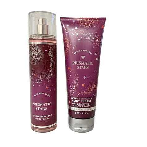 Bath And Body Works Prismatic Stars Fine Fragrance Mist And Body Cream Set