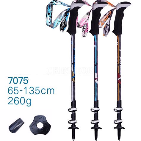 20pcslot 2018 Telescopic Adjustable Quick Lock Walking Stick Trekking