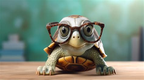 Premium Ai Image A Turtle Wearing Glasses