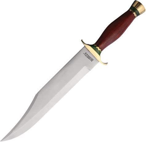 Mr Marbles Fixed Blade Bowie Knife With Leather Sheath